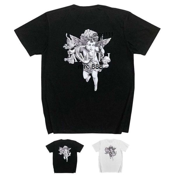 

t-shirt amirly street fashion short sleeve letter print cotton casual hip hop high street half sleeve, White;black