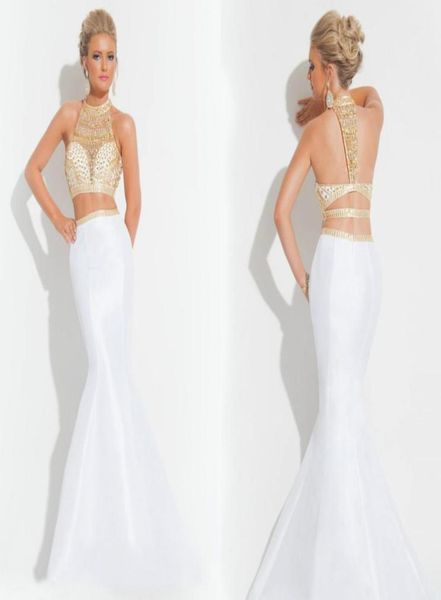 

mermaid two pieces prom dresses with gold crystal white dresses party evening long debutantes graduation homecoming dresses3248922, Black