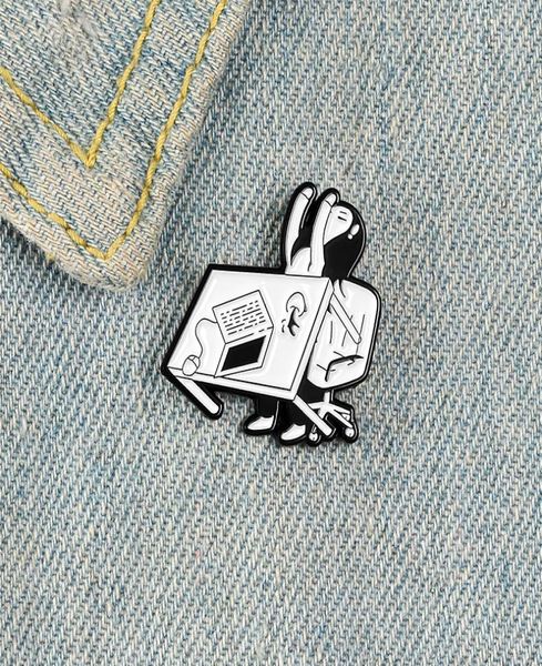 

overturn table enamel pins anger irritating mood bages funny comic brooches for gifts cartoon jewelry jackets bags hat lapel pin6589973, Gray