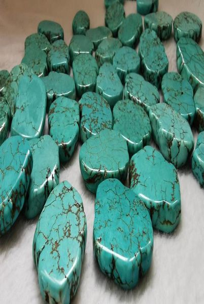 

5pcs 30100mm4quot turquoise stone slab turquoise stone cabochon green blue slab form flat nuggets bead for phone sockets 7250928, Black
