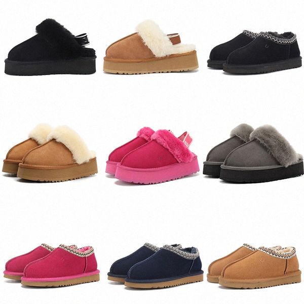 

australia wgg tasman slippers chestnut boots fur sheepskin shearling uggity classic mules women men ultra mini platform boot shoes sue v5ai#, Black