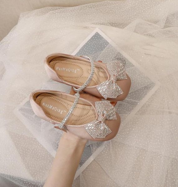 

children shoes kid baby girls single soft dance solid slip on shoes sequined bowknot pu leather princess shoes5783741, Black;grey