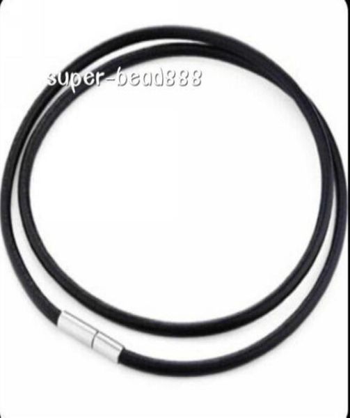 

20pcs fashion men039s stainless steel clasp cowhide leather cord pendant necklace1459741, Golden;silver