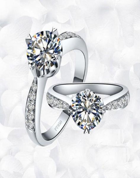 

luxury 1 ct cushion cut synthetic engagement diamond rings for women gold plated wedding ring exaggerated ring japan korean style3274705, Golden;silver