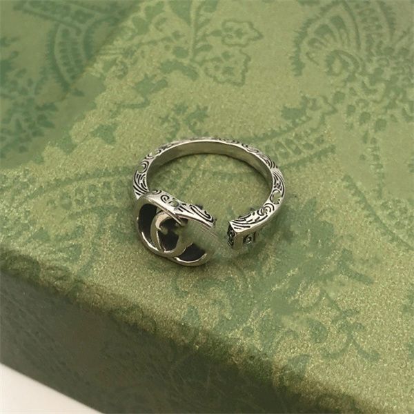 

classic retro woman opening with side stones rings ggity designer double letter g luxury jewelry men women wedding ring 22334, Slivery;golden
