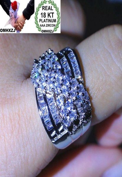 

cluster rings omhxzj whole european fashion woman man party wedding gift luxury white zircon 18kt gold ring rr6098545051, Golden;silver