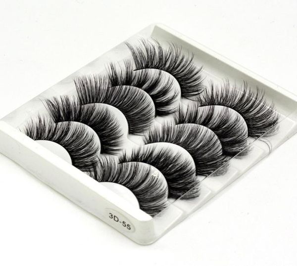 

new 5pairs fake 3d mink eyelashes mink lashes natural soft false eyelashes makeup fluffy wispy eyelash extension9155775