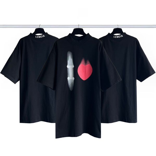 

blcg lencia summer t-shirts high street hip-hop style 100% cotton quality men and women drop sleeve loose tshirts oversize 23238, White;black