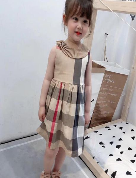 

girls fashion dresses summer baby girls plaid newborn girls summer dress children princess baby dress a0039170764, Black