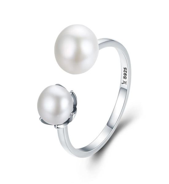 

authentic 100 925 sterling silver double ball finger ring adjustable women rings luxury sterling silver jewelry scr1927371490