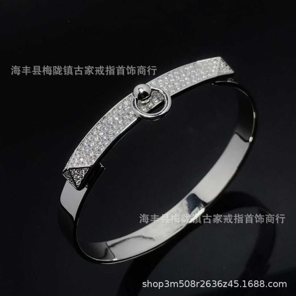

designer hemrres bracelet version h high letter kelys half diamond temperament 18k rose gold pagoda full pig nose 1 xisk, Black