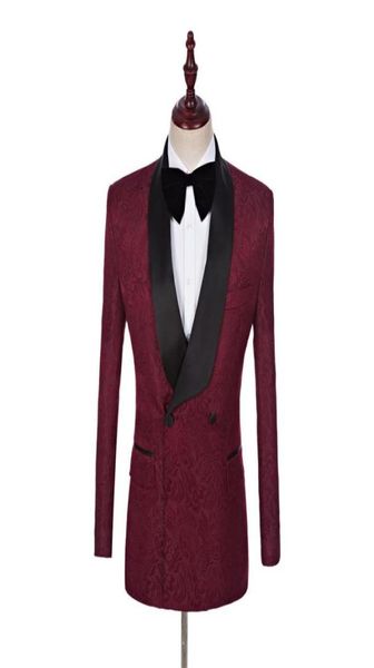 

handsome shawl lapel groomsmen doublebreasted groom tuxedos men suits weddingpromdinner man blazerjacketpantsti4278917, Black;gray