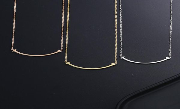 

necklace designer jewellery necklaces womens luxury smile chain for women 925 silver gold pendants fashion classic engagement jewe3007284