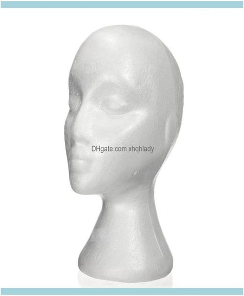 

tools products dummy head female foampolystyrene exhibitor for cap headphones hair aessories and wigs woman mannequin foam3191205