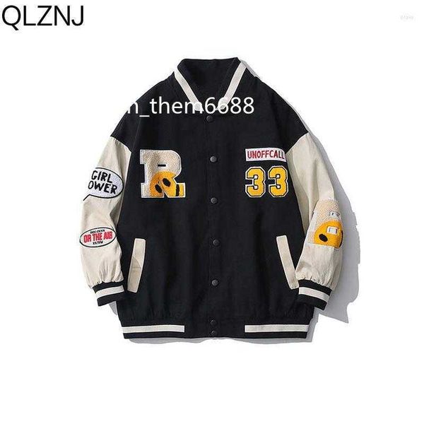 

men's jackets men's jackets vintage letter embroidered varsity jacket men y2k street hip-hop retro baseball uniform couple casual, Black;brown