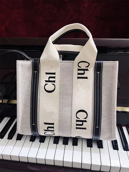

woody tote bag women handbags designer totes linen canvas crossbody shopping bag large casual beach bags luxury shoulder bags purses 10a 3 s