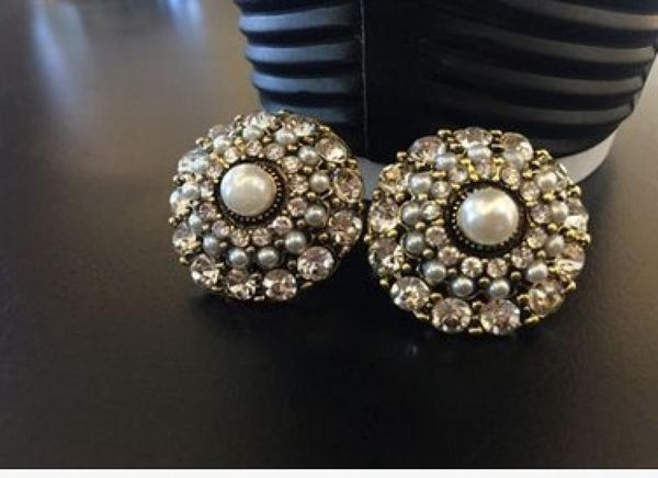 

more color crystal pearl flower lady039s earings 88 gvbhtht2764005, Golden;silver
