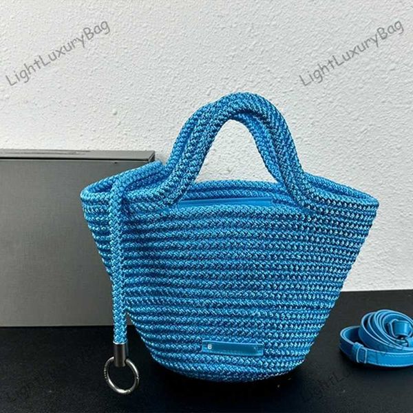 

b brand nylon rope crochet bags designer vegetable basket large capacity shoulder crossbody bag fashion summer beach tote women luxury class