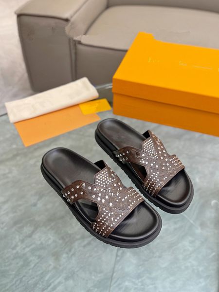 

2023 summer women calfskin sandals quilted summer platform flats low heel wedge diamond buckle sandal slip on ankle strap 0714, Black
