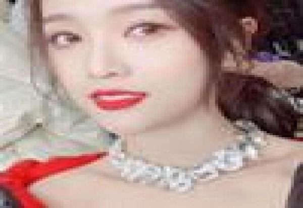 

luxurious full crystal fashion woman neck chain chokers necklaces shining trendy clavicle charm zircon jewellery wedding party11608296, Golden;silver