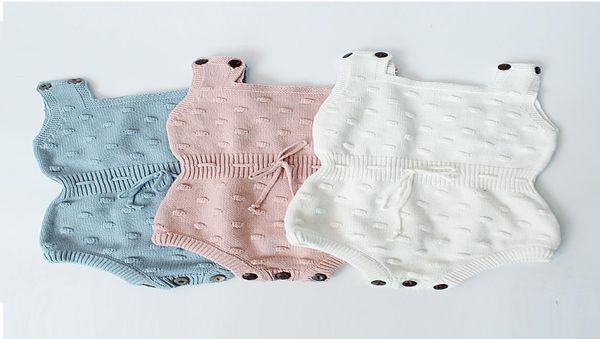 

infant autumn knit triangle rompers 3 solid sleeveless cotton wool jumpsuit kids onesies girls outfits 02t4868377, Blue