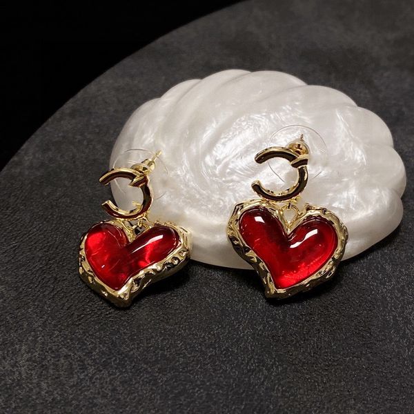 

designer ccity stud for women luxury letter earring gifts retro hoop jewelry heart charm qc'd'f, Golden;silver