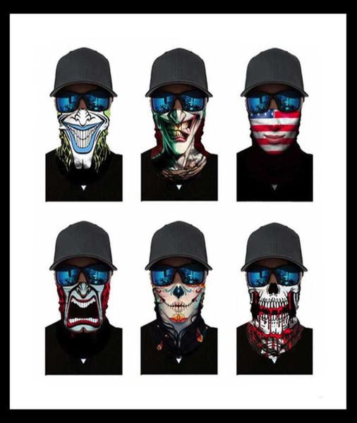 

3d neck gaiter skull bicyle fishing scarf bandanas face shiled mask neck face mask headband headwear bicycle balaclava1773046