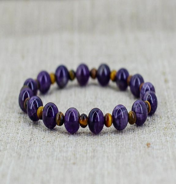

fashion purple quartz bracelet nature tiger eye bracelet mala beads bracelets yoga mala jewelry men bracelets gift for girlfriend1083657, Black