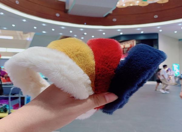

sweet retro women rabbit fur headbands hairbands vintage hair accessories hair bands winter party jewelry rabbit fur headband chri1542188, Silver