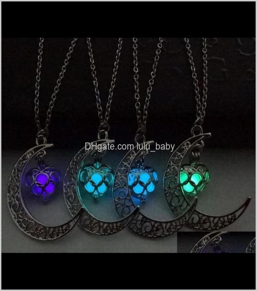 

funique fashion luminous glow in the dark sailor moon for women heart 76gza necklaces g4ehn9403240, Silver