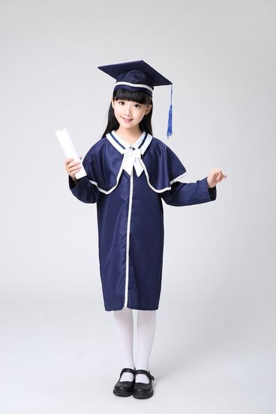 

special occasions kindergarten first year student chorus shawl children's academic clothing girl graduate dress hat dr. cloth bachelor, Blue