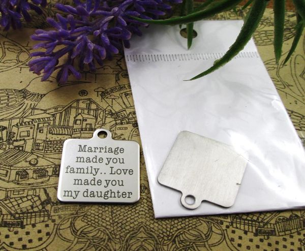 

40pcsquotmarriage made you familyquotstainless steel charms more style for choosing diy charms pendants for necklace7818720, Bronze;silver
