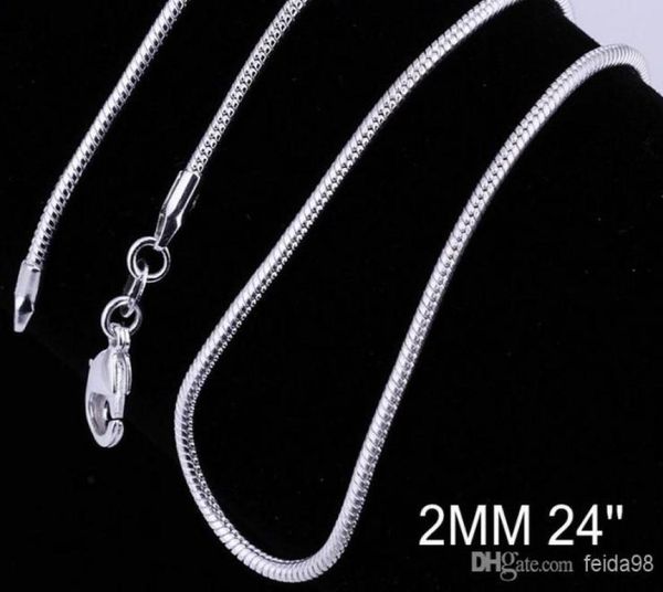 

bulk 925 silver fashion venetian chain necklace 2mm 20 inch 20pcs/lot1024588