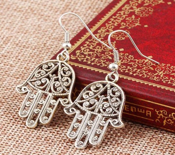 

fashion ancient silver color pierced hand hook earring dangle earrings drop brincos for women girl bohemian9774328