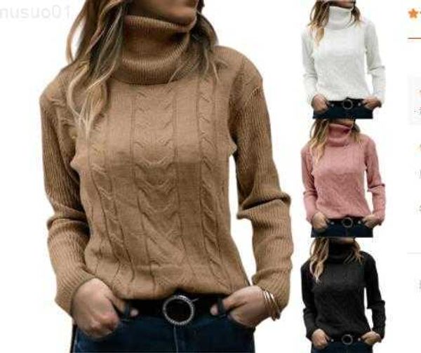 

women's sweaters women sweater 2022 autumn winter new fashion elegant turtleneck pullovers solid color splicing long sleeve vintage sli, White;black