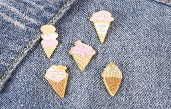 

ice creams enamel brooches pin for women fashion dress coat shirt demin metal funny brooch pins badges promotion gift8689905, Gray