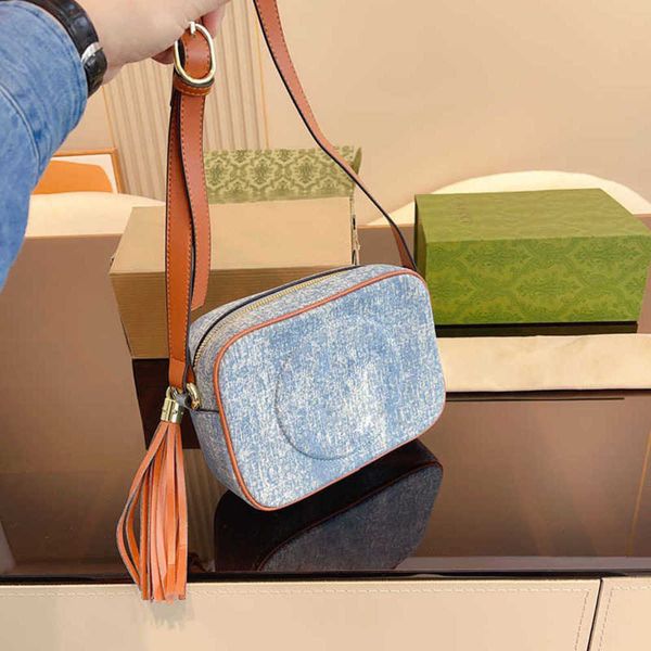 

denim camera bag designer crossbody bags purse handbags women vintage canvas shoulder bag beach shopping totes 221216