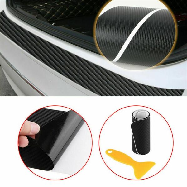 

1x car carbon fiber rear bumper edge protector corner trim sticker accessories237a