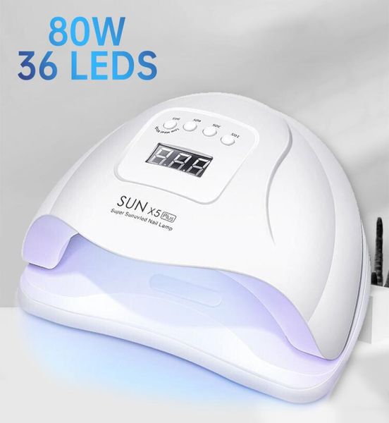 

uv led nail lamp for manicure 80w nail dryer for all gel polish 36 leds led displays lamp for drying nails manicure tools q11239819905