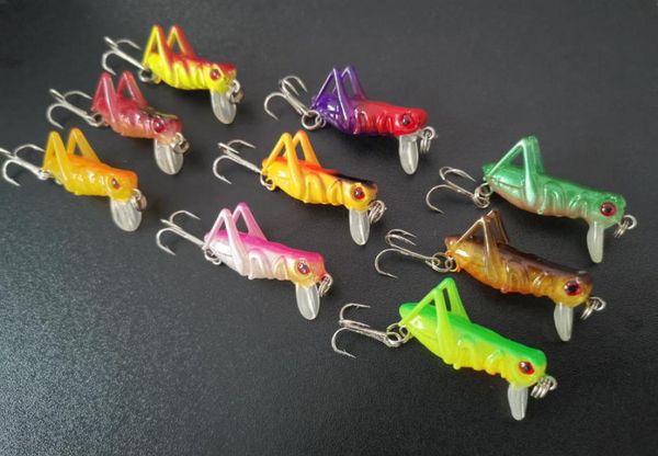 

whole lot 20 fishing lures grasshopper locust popper crank hooks bass baits hooks 3g4cm8761216