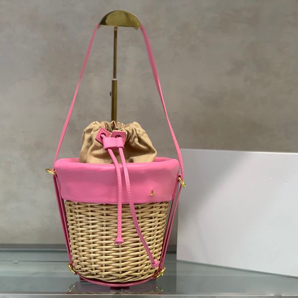 

straw bags crossbody designer bags weave handbag women shoulder bag fashion beach shopping bucket bags purses