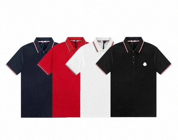 

summer mens polos short sleeve classic breathable tshirt slim fit letter tee casual clothing b0dv#, White;black