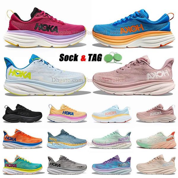 

hoka shoes womens clifton 9 hokas bondi 8 one one people movement beige pink trainer black white leather harbor mist carbon x 3 coastal sky