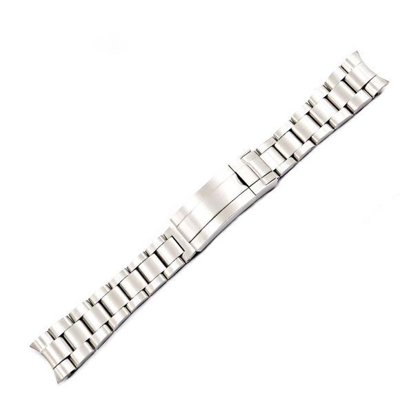 

20 21mm solid curved end stainless steel screw links bracelet for sea and dweller with glide lock tools1258418, Black;brown