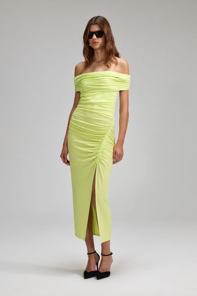 

new s-elf portrait lime jersey midi dress ask your size, Black;gray