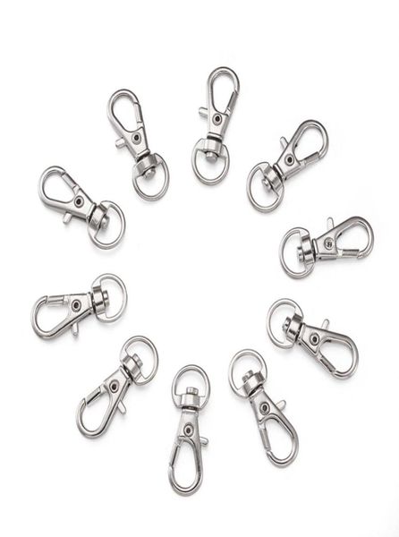 

100pcs alloy swivel lanyard snap hook lobster claw clasps jewelry making bag keychain diy accessories8927571