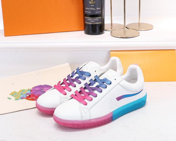 

2023 designer sneakers oversized casual shoes white black leather luxury velvet suede womens 0718