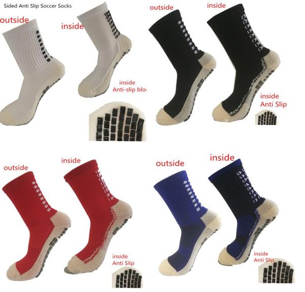 

sided anti slip soccer socks men sports cotton sock baseball rugby football socks4779776, Black