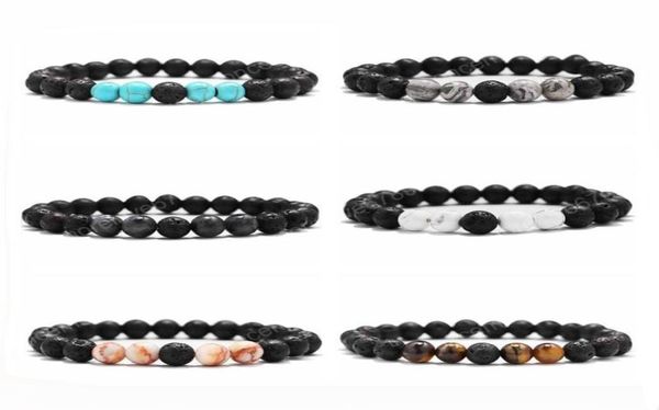 

8mm black lava stone turquoise bead braclets essential oil diffuser bracelet for women men jewelry6702693