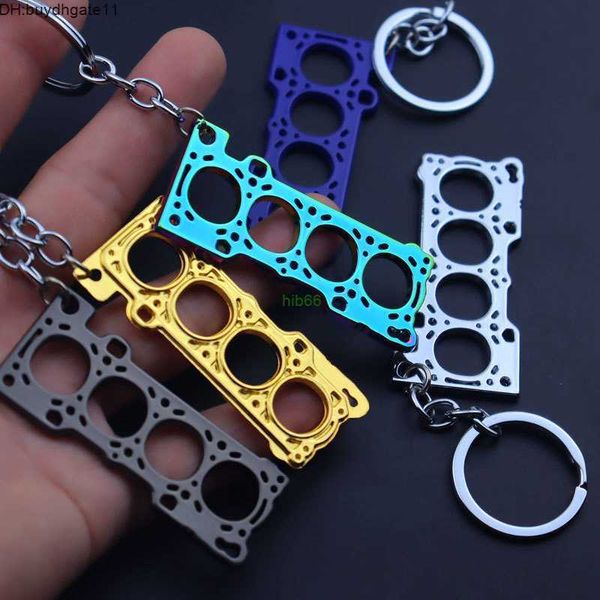 

ckmo keychains lanyards tuning keychain car modification cylinder head engine gasket model keychain key ring diy key chain for f1 racing fan, Silver